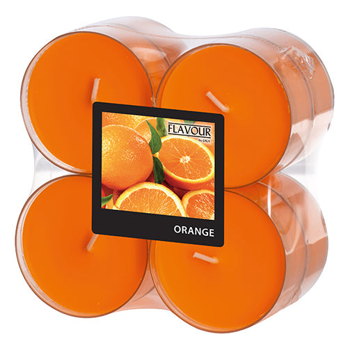 8 "Flavour by GALA" Maxi Duftlichte Ø 59 mm · 24 mm orange - Orange in Polycarbonathülle