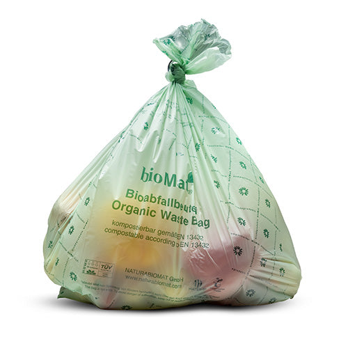 10 "bioMat" Kompostbeutel auf Stärkebasis 30 l 60 cm x 53 cm ohne Tragegriff
