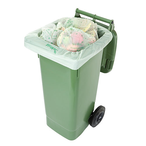 10 "bioMat" Kompostbeutel auf Stärkebasis 120 l 130 cm x 88 cm ohne Tragegriff