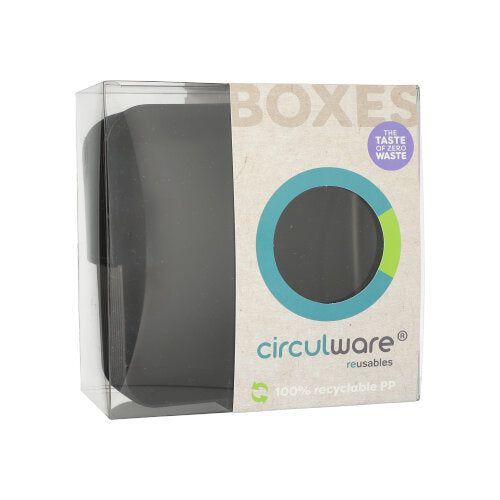12 "Circulware by Haval" Mehrweg-Schalen Mix & Match eckig 3 cm x 15,6 cm x 15,6 cm schwarz