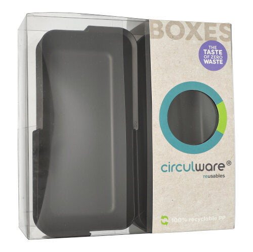 12 "Circulware by Haval" Mehrweg-Schalen Mix & Match eckig 4,7 cm x 11,7 cm x 23,4 cm schwarz
