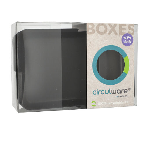 12 "Circulware by Haval" Mehrweg-Schalen Mix & Match eckig 2,9 cm x 15,6 cm x 23,4 cm schwarz
