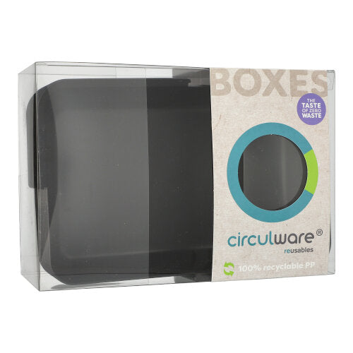 8 "Circulware by Haval" Mehrweg-Schalen Mix & Match eckig 4,7 cm x 15,6 cm x 23,4 cm schwarz