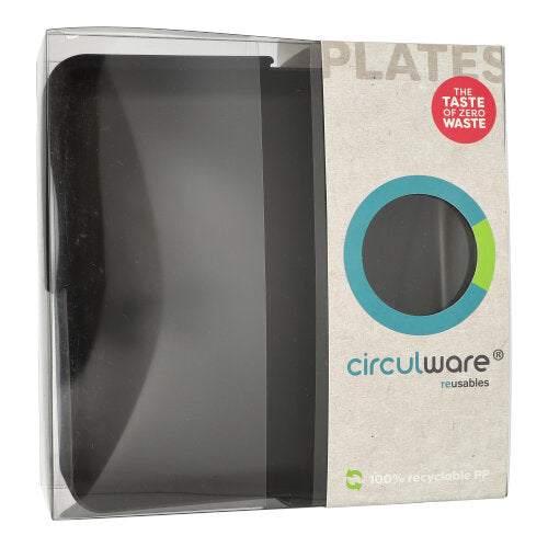 12 "Circulware by Haval" Mehrweg-Schalen Mix & Match eckig 2,9 cm x 23,4 cm x 23,4 cm schwarz