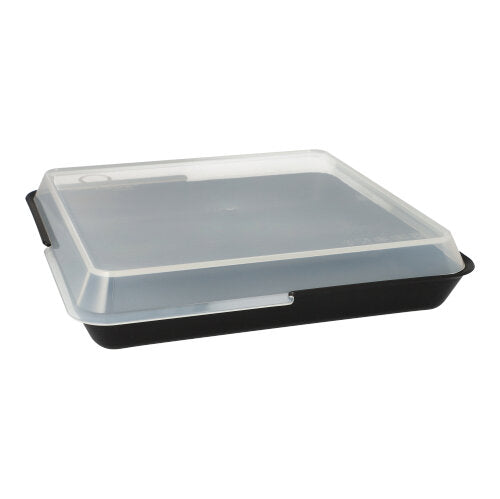 12 "Circulware by Haval" Mehrweg-Schalen Mix & Match eckig 2,9 cm x 23,4 cm x 23,4 cm schwarz