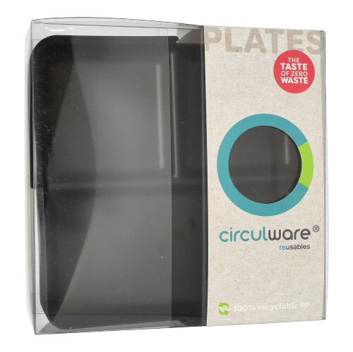 12 "Circulware by Haval" Mehrweg-Schalen Mix & Match eckig 2,9 cm x 23,4 cm x 23,4 cm schwarz