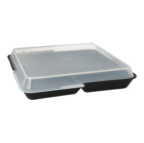 12 "Circulware by Haval" Mehrweg-Schalen Mix & Match eckig 2,9 cm x 23,4 cm x 23,4 cm schwarz