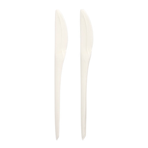 50 Messer "Folia" C-PLA 19 cm weiss