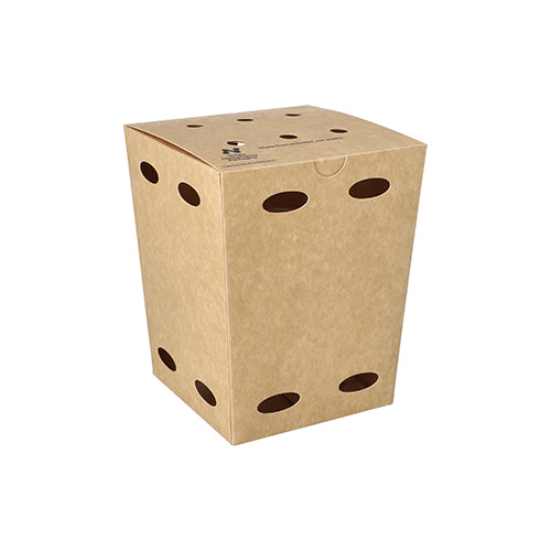 100 Pommes-Frites-Boxen, Pappe "NOTPLA" 15 cm x 10,5 cm x 10,5 cm braun