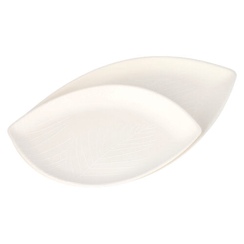 50 Teller "Folia" Zuckerrohr 2-geteilt 1,5 cm x 30 cm x 47,2 cm