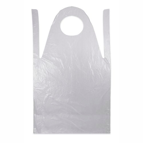 100 "Medi-Inn" Schürzen, PE 75 cm x 125 cm weiss PLUS, gehämmert