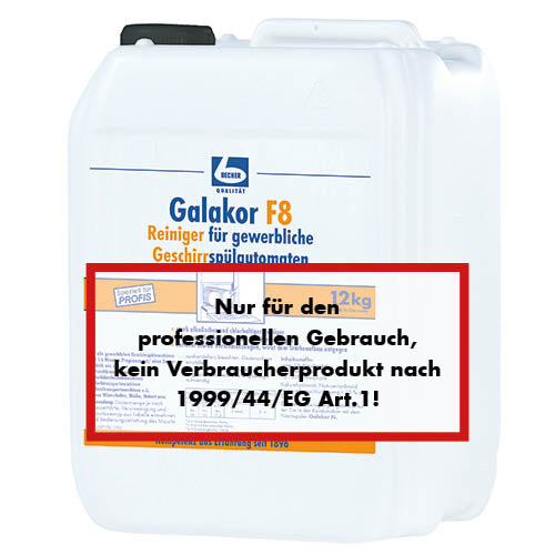 12 kg "Dr. Becher" Galakor F8 Reiniger 9,2 l für gewerbliche Geschirrspülautomaten