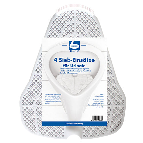 4 "Dr. Becher" Siebeinsätze für Urinale