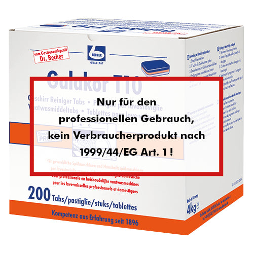 200 "Dr. Becher" Galakor T10 Geschirr Reiniger Tabs 4 KG