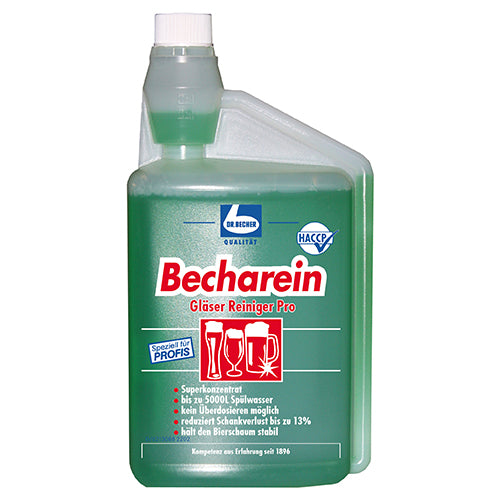 "Dr. Becher" Becharein Gläserreiniger Pro 1 l grün in Dosierflasche