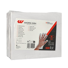 Lade das Bild in den Galerie-Viewer, 500 &quot;WORK-INN/-PS&quot; Handschuhe, PE transparent für Damen, M
