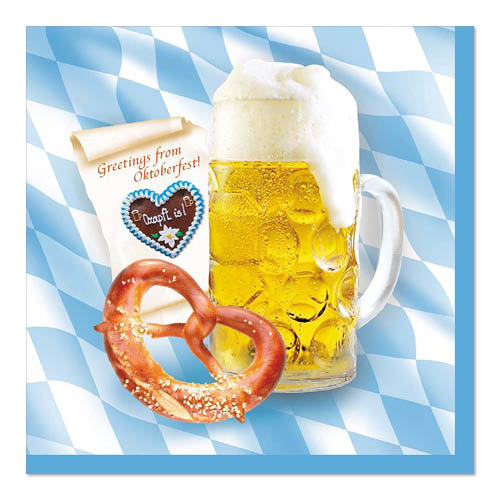 100 Servietten, 3-lagig 1/4-Falz 33 cm x 33 cm "Bavaria"