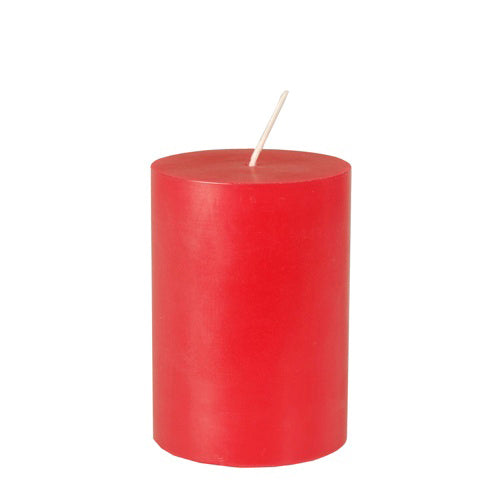 Stumpenkerze Ø 70 mm · 100 mm rot aus 100% Stearin, durchgefärbt
