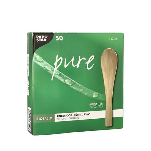 50 Fingerfood - Löffel, Bambus "pure" 13 cm "Asia"
